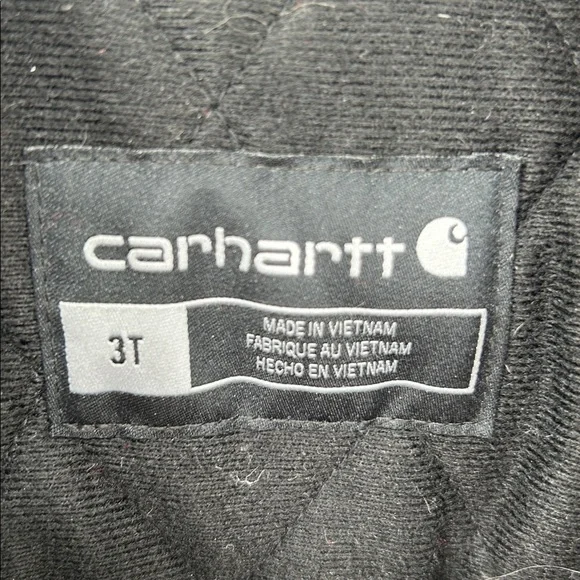 Carhartt Kid's Canvas Insulated Hooded Active Jac - Boys Size 3T - Picture 2 of 7